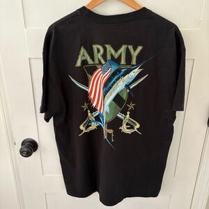 Guy Harvey Army Black Short Sleeve Pocket Tee. Size XL.